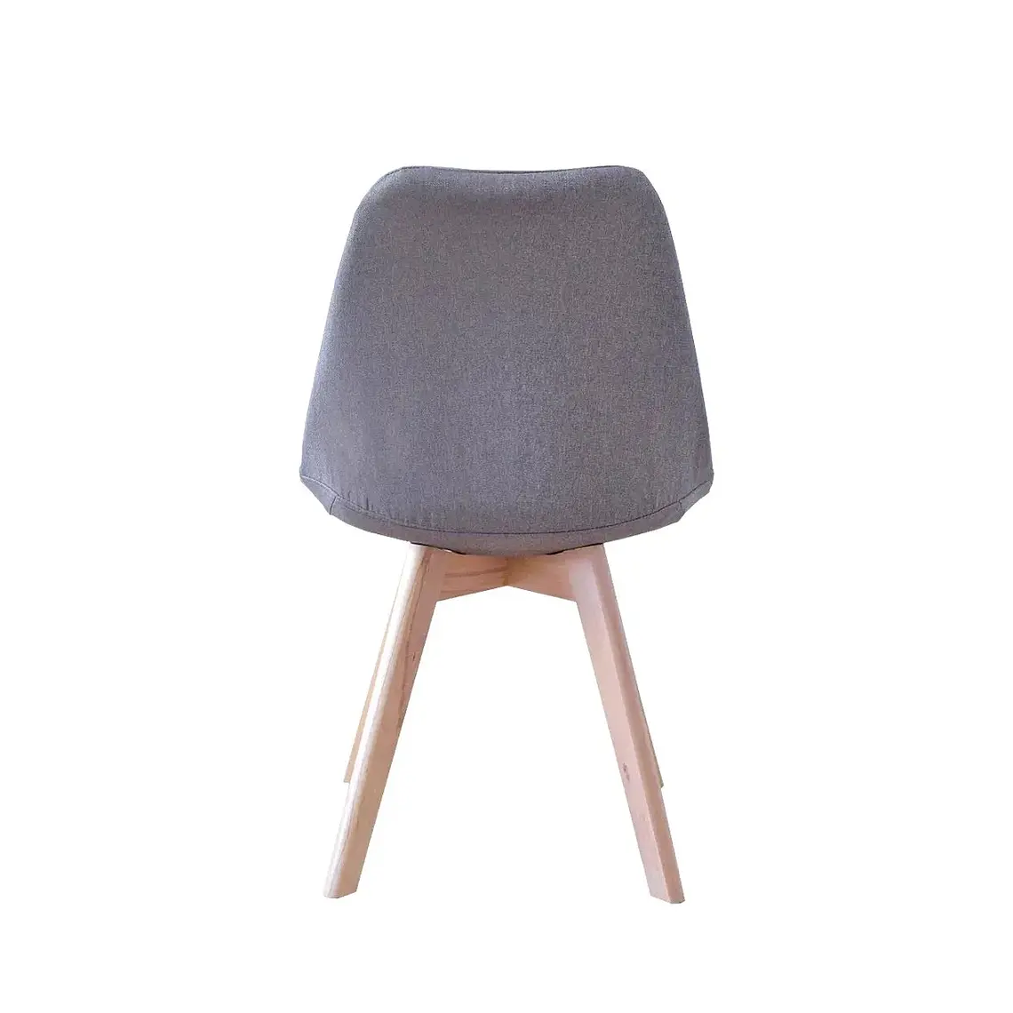 Comedor Mesa Eames redondo vidrio 80 cm con 4 Sillas Tulip Lino  6