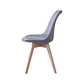 Comedor Mesa Eames redondo vidrio 80 cm con 4 Sillas Tulip Lino  - Miniatura 7