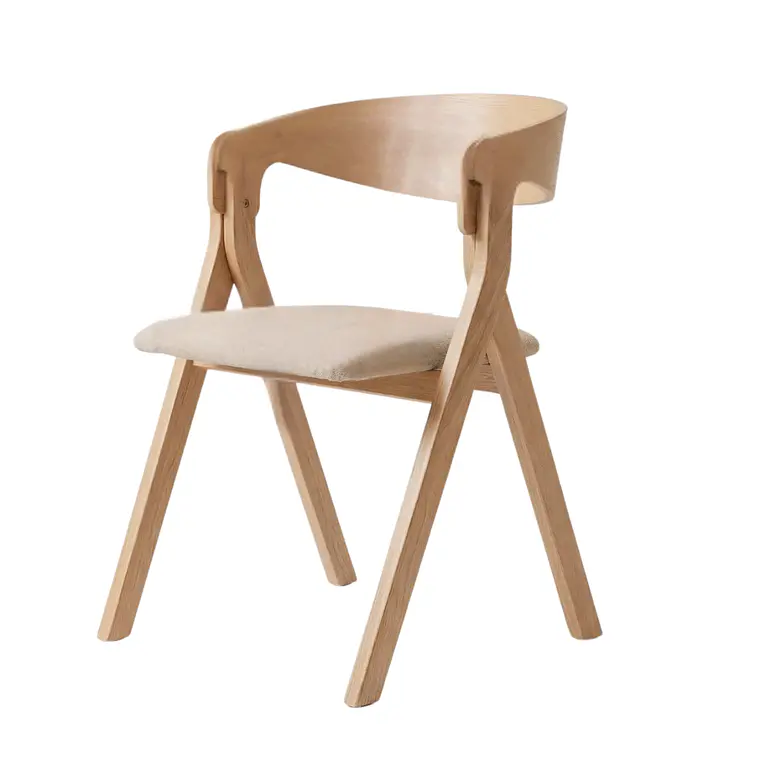 Silla Ares Acolchada - Madera y Tela 3