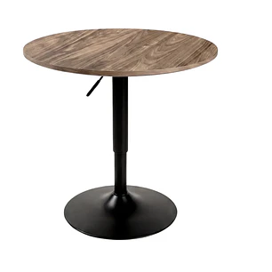 Mesa Bar Ajustable Coral Negra - MDF y Metal