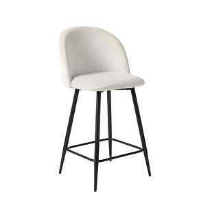 Taburete Piso Bar Breda Top Black Felpa 65 cm