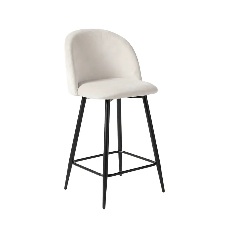 Taburete Piso Bar Breda Top Black Felpa 65 cm 1
