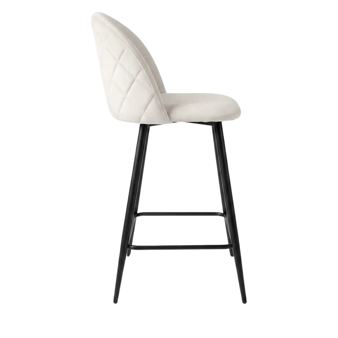Taburete Piso Bar Breda Top Black Felpa 65 cm 2