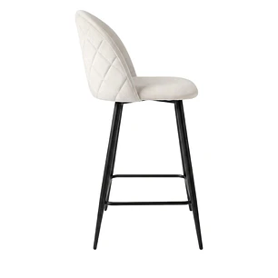 Taburete Piso Bar Breda Top Black Felpa 65 cm