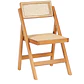 Silla Chandan Plegable - Madera y Rattan Natural - Miniatura 1