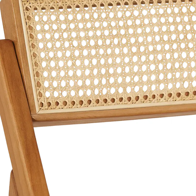 Silla Chandan Plegable - Madera y Rattan Natural 2