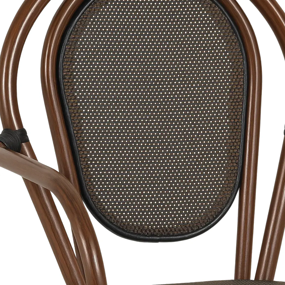 Silla Artemis Parisina Rattan con reposabrazos - Café Oscuro 2