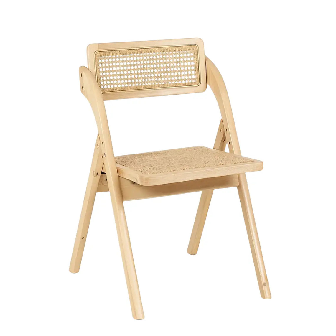 Silla Amber Plegable - Madera y Rattan Natural 1