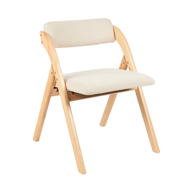 Silla Betlahem de madera plegable acolchada Beige 1