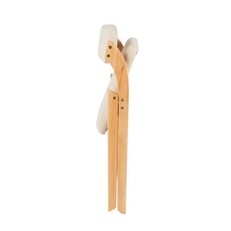 Silla Betlahem de madera plegable acolchada Beige 2