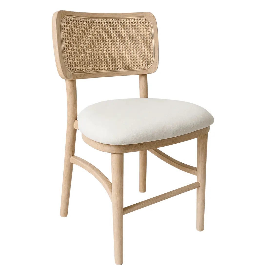 Silla Elowen acolchada - MDF y Rattan  1