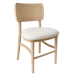 Silla Elowen acolchada - MDF y Rattan 