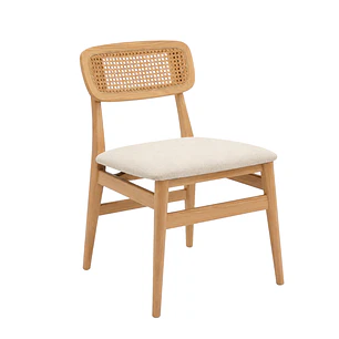 Silla Atlas acolchada - Madera y Rattán 
