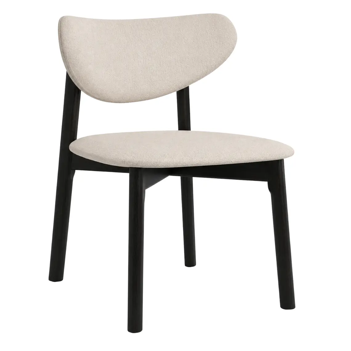 Silla Draco acolchada - Tela y Madera  1