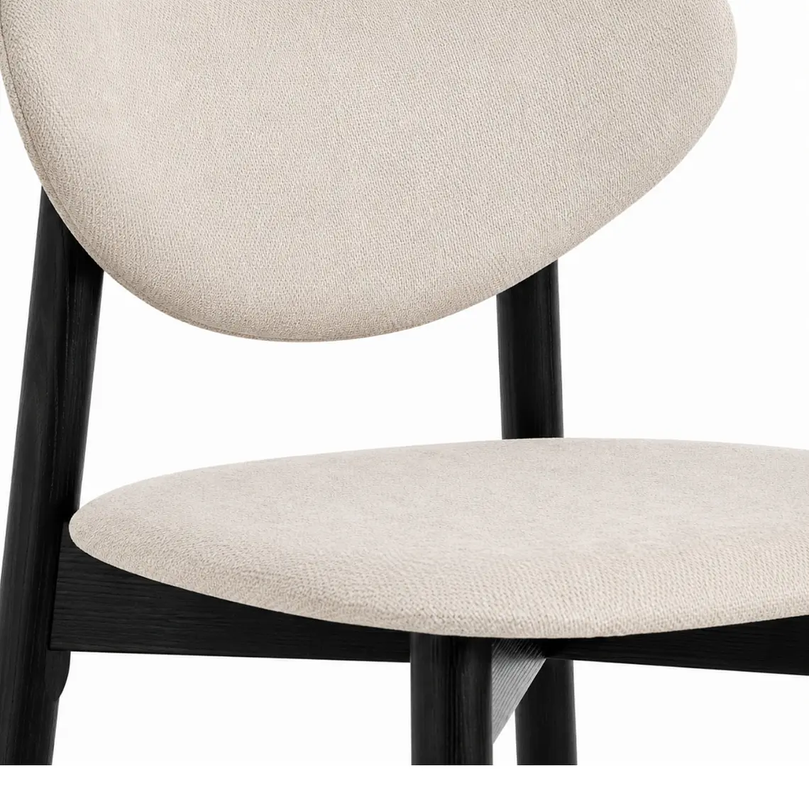 Silla Draco acolchada - Tela y Madera  2