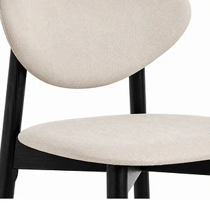 Silla Draco acolchada - Tela y Madera 