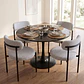Comedor Mesa Tulip Mining Negra 100 cm con 4 Sillas Arpi Moon - Miniatura 1