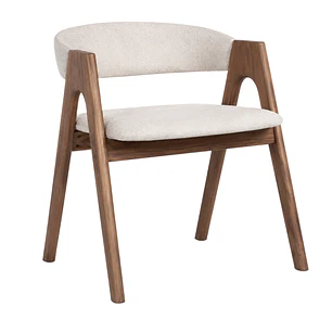 Silla Cronos acolchada - Tela y Madera 