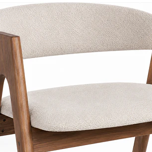 Silla Cronos acolchada - Tela y Madera 