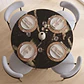 Comedor Mesa Tulip Mining Negra 80 cm con 4 Sillas Arpi Moon - Miniatura 4