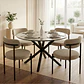 Comedor Mesa Asgard Stone Black redonda 100 cm con 4 Sillas Arpi Moon  - Miniatura 3
