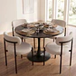 Comedor Mesa Tulip Mining Negra 80 cm con 4 Sillas Arpi Moon - Miniatura 3