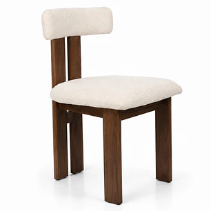 Silla Gea acolchada - Tela y Madera 