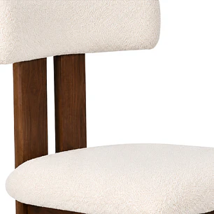 Silla Gea acolchada - Tela y Madera 