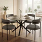 Comedor Mesa Asgard Stone Black redonda 120 cm con 4 Sillas Arpi Moon  - Miniatura 3