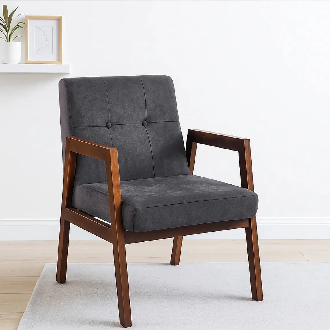Sillón Harlow Velvet - Gris Oscuro  1