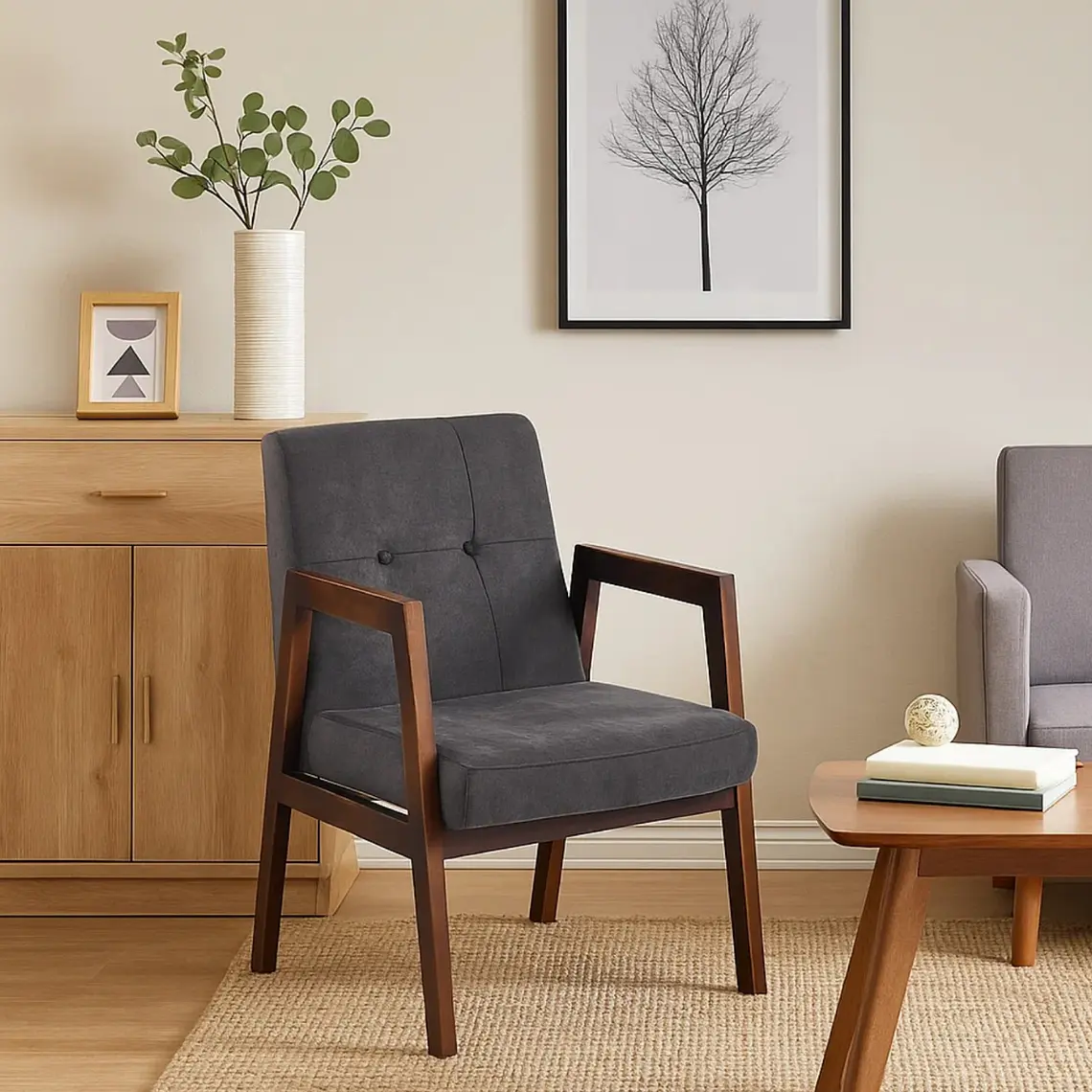 Sillón Harlow Velvet - Gris Oscuro  2