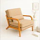 Sillón Lounge Kazel - Tela y Madera  - Miniatura 6