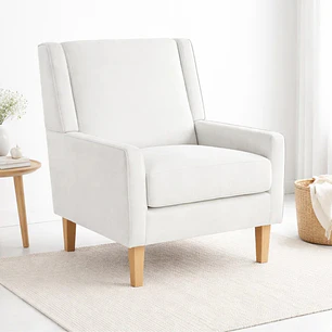 Sillón Elegante Willow - Tela Beige