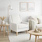 Sillón Elegante Willow - Tela Beige - Miniatura 2