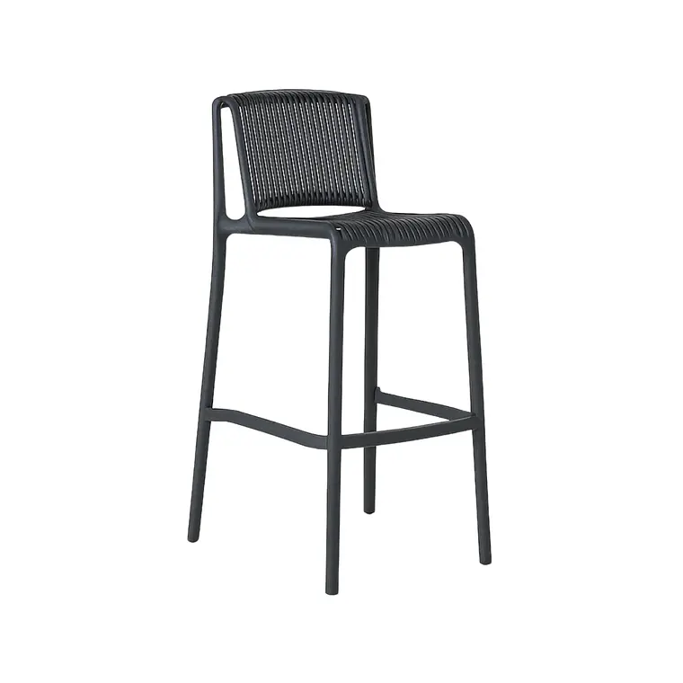 Taburete Alto Aksel Negro - Polipropileno 74 cm 1