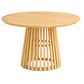 Mesa Redonda Sigrid 120 cm - Madera Natural y Base Rejilla  - Miniatura 1