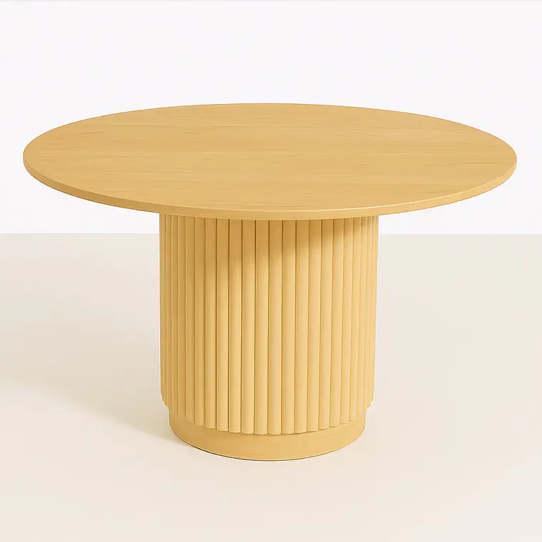 Mesa Redonda Nórdica Odín 130 cm - Madera Natural 1
