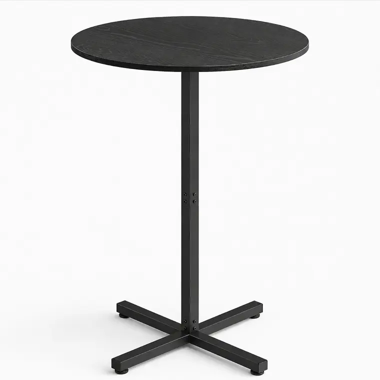 Mesa Bar Redonda Luk 60x104 cm - MDF y Metal 1