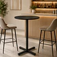 Mesa Bar Redonda Luk 60x104 cm - MDF y Metal - Miniatura 2