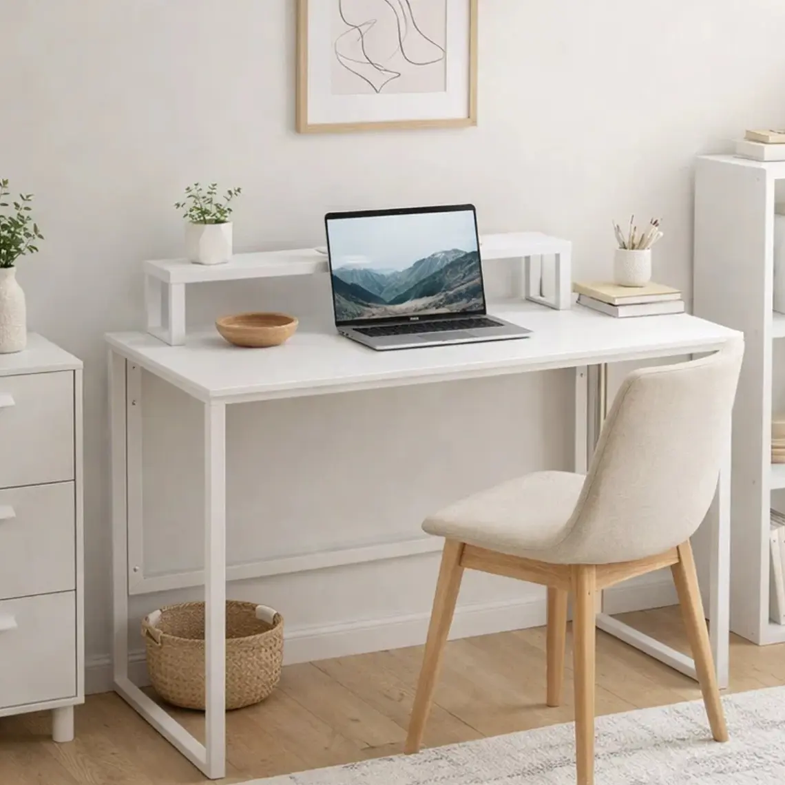 Mesa Escritorio Plegable Yara 100x48x75 cm - Blanco 2
