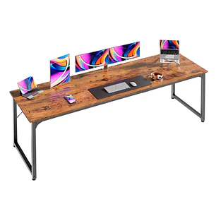 Escritorio grande XL 200 cm - Melamina y Metal