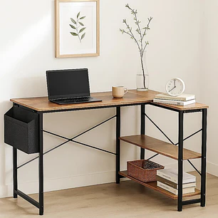 Escritorio esquinero 120 cm - Melamina y Metal