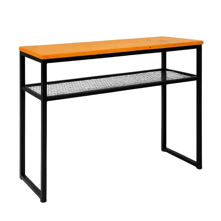 Arrimo Estilo Industrial con Repisa Metálica y Cubierta de MDF  1