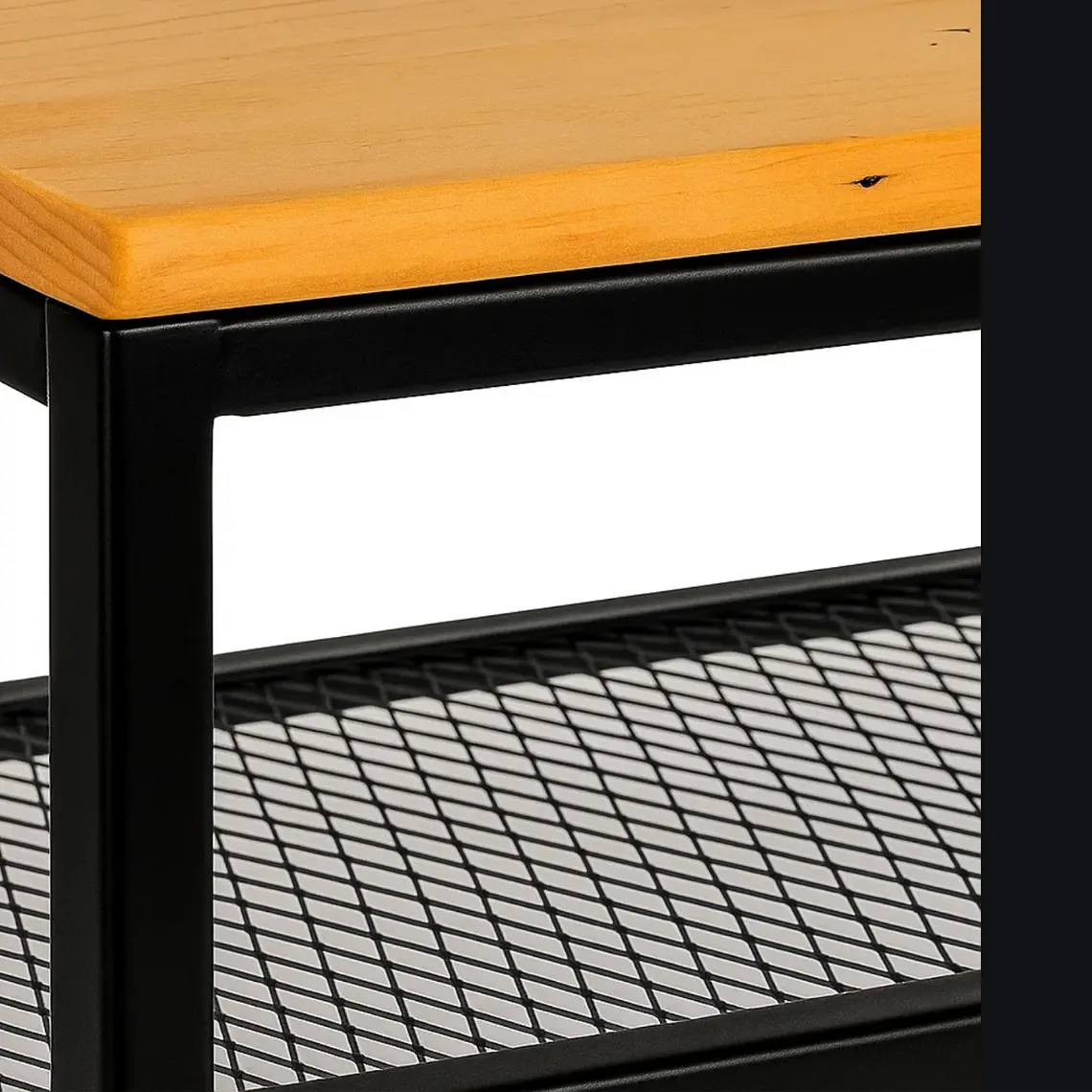 Arrimo Estilo Industrial con Repisa Metálica y Cubierta de MDF  3