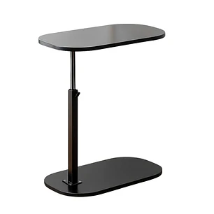 Mesa de Noche Ajustable en C para Cama y Sofá - Negra