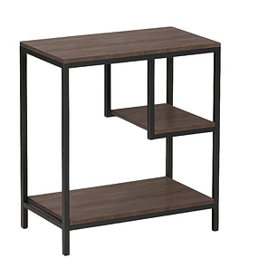 Mesa Auxiliar de 3 Niveles con repisas - MDF y Metal 