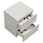 Velador Cajon Doble Minimal Blanco - Miniatura 1
