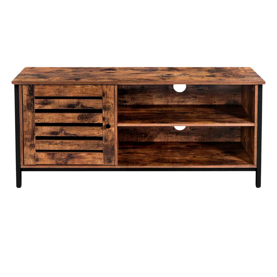 Rack de TV Rustik Madera Oscura Walnut 110x40 cm 1