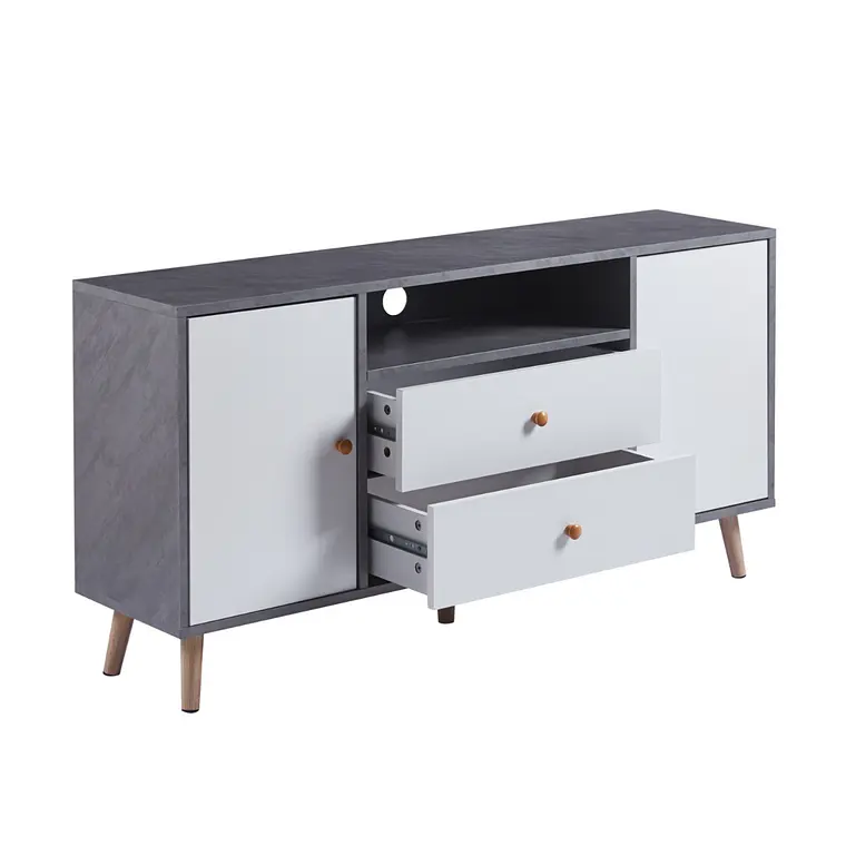 Rack de TV Nórdico Gris 120x30 cm 2