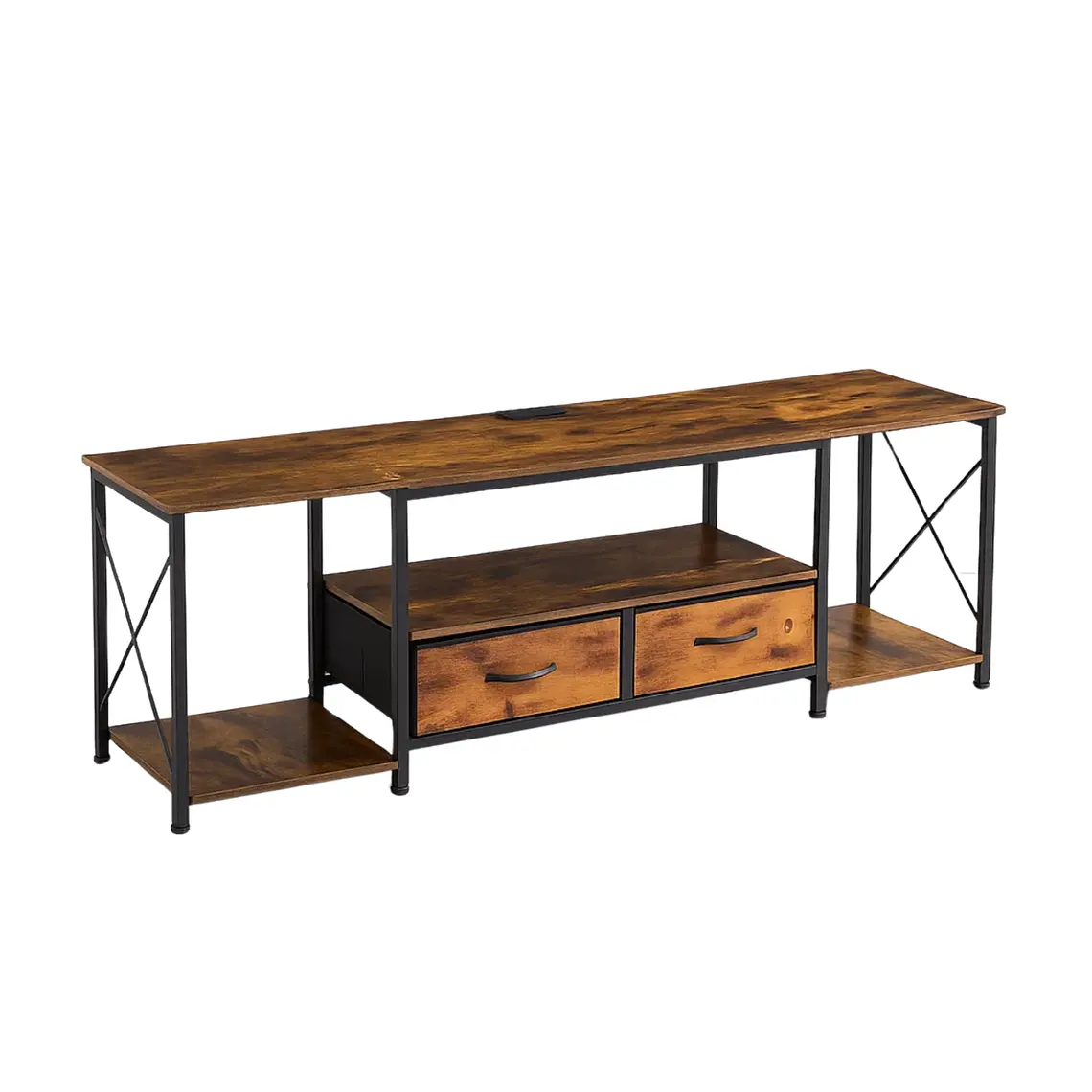 Rack de TV Rustik Cross - Madera Walnut 160x40 cm 1